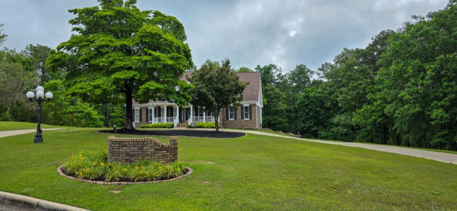 Front yard and front elevation